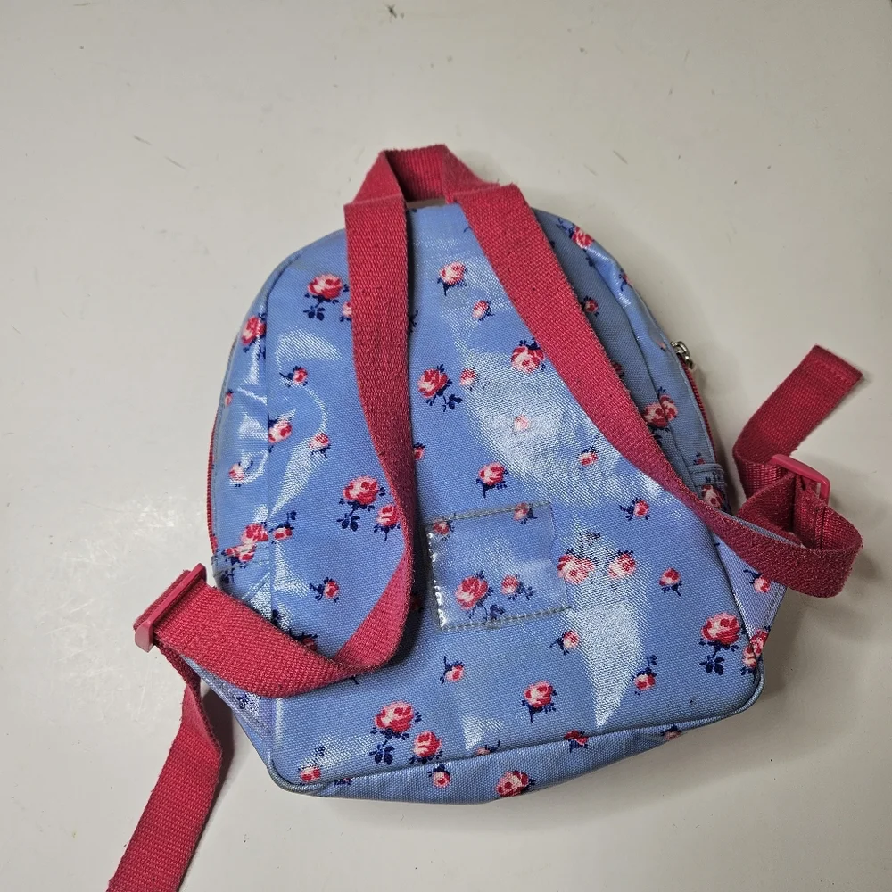 Cath Kidston Mini Backpack PVC Coated Cotton Blue Floral